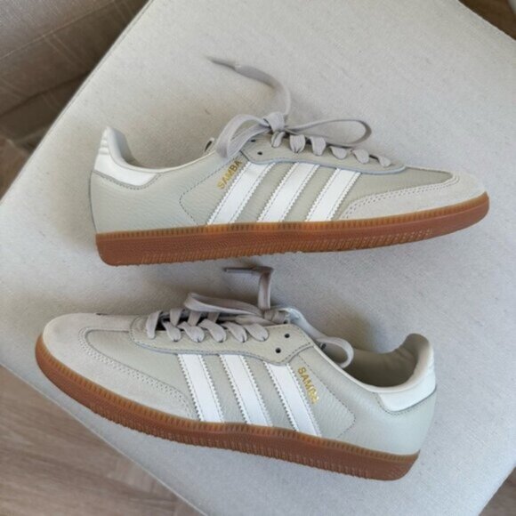 adidas Shoes - Adidas Samba OG Aluminum Gum Chalk White Beige